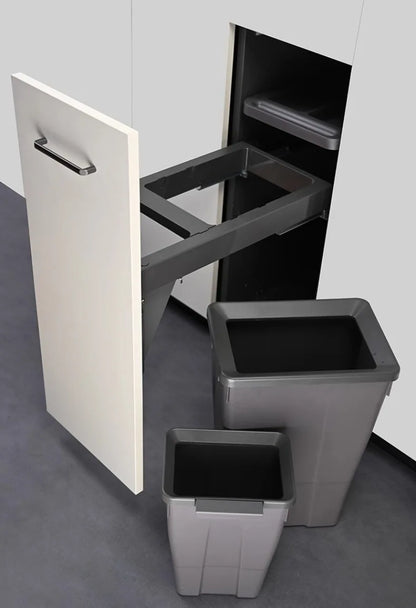 Kitchen Cabinet Embedded Trash Can Large Capacity Hidden Trash Can Classified Garbage Bin with Lid Kitchens Food Waste Disposal