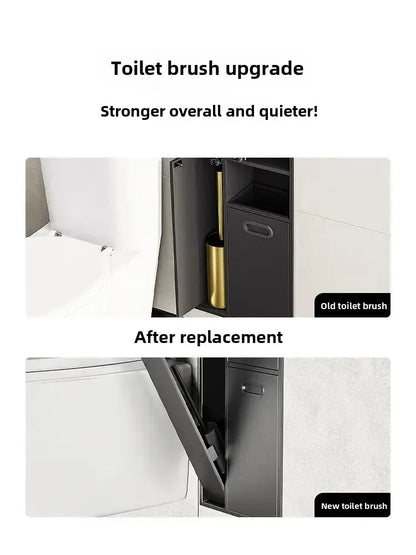 Stainless Steel Niche Bathroom Metal Embedded Trash Can Cabinet Finished Toilet Side Tissue Storage Rack