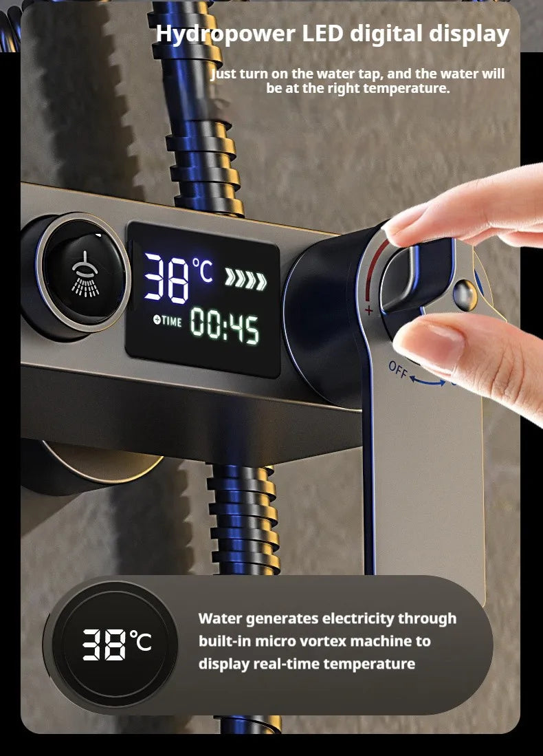 Modern Bathroom Shower Head Set for Home Use - Constant Temperature Bathroom Shower System