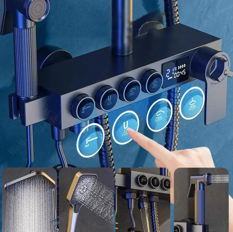 Modern Bathroom Shower Head Set for Home Use - Constant Temperature Bathroom Shower System