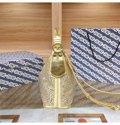 Women Shiny Evening Handbag Female delicate rhinestone shoulder bag dinner fashion luxury large capacity Tote bag gift for girls