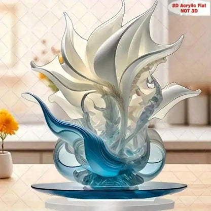 1 piece of elegant lily vase home and office decoration ornaments, white and blue designed dining table decorations