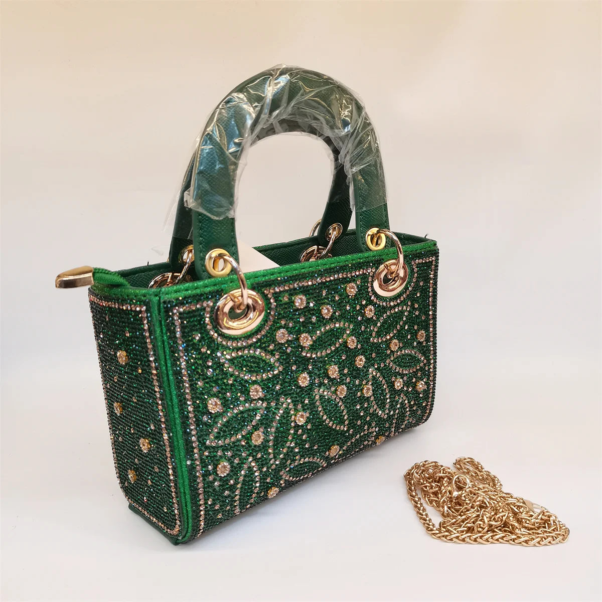 Hot Popular Women Rhinestone Evening Bag New Fashion Handbag Clutch Embellished Long Chain Bag Casual Bag F5-405-1