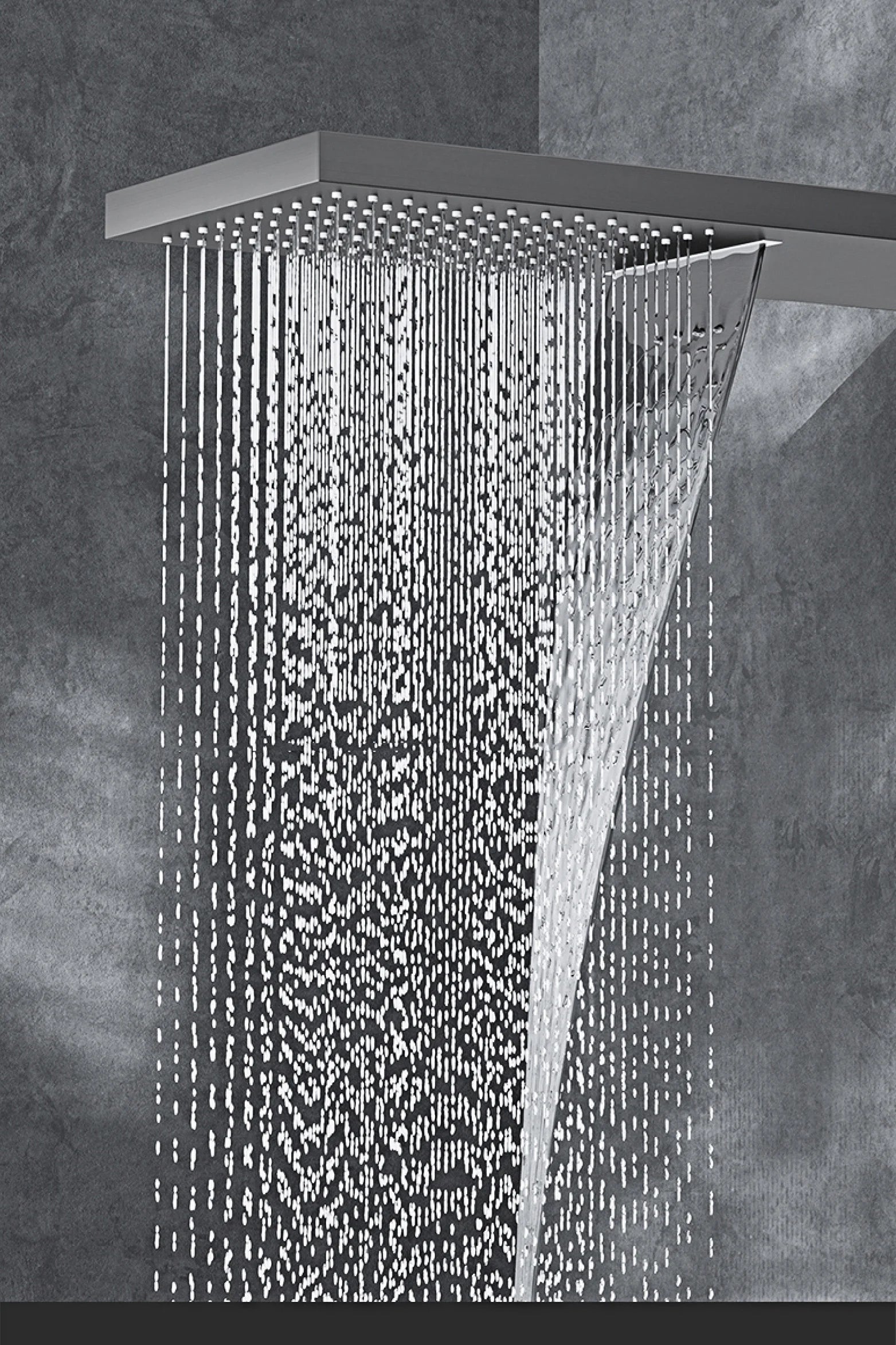 Luxury  black brass shower system wall-mounted LED digital display design Cold &amp; hot dual-control 4-function ceiling shower Tap
