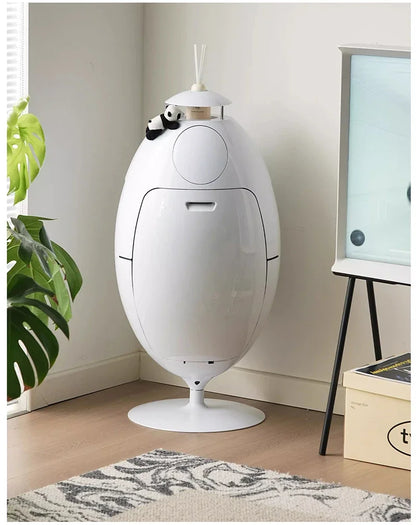 Dinosaur Egg Design Trash Can Large Capacity Room Garbage Collector Kitchen Food Waste Disposal Creative Cartoon Waste Bins
