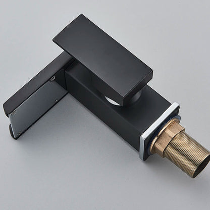 Luxury LED Black Basin Faucet Tall And Short Tap Bathroom Single Handle Cold and Hot Water Flow Produces Electricity