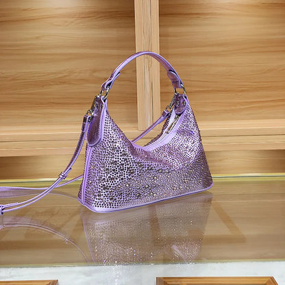 Women Shiny Evening Handbag Female delicate rhinestone shoulder bag dinner fashion luxury large capacity Tote bag gift for girls