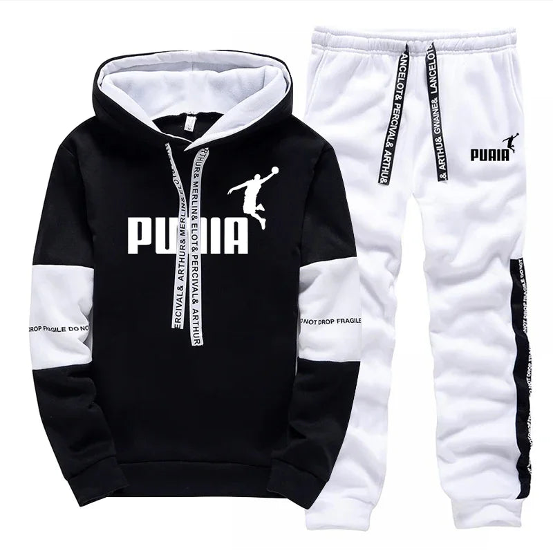 Hot Sales Mens Tracksuit Print Casual Sweatshirts Sportswear Single Piece Hoodie Pants Outdoors Gym Sports Jogging Mens Clothing