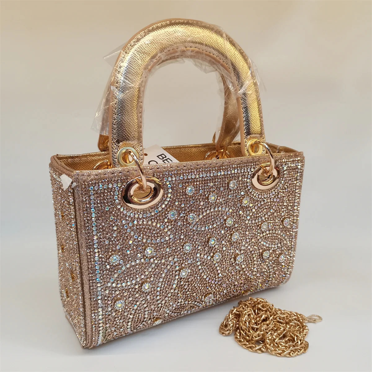 Hot Popular Women Rhinestone Evening Bag New Fashion Handbag Clutch Embellished Long Chain Bag Casual Bag F5-405-1