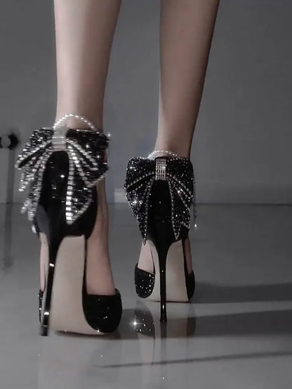 Crystal Shoes Sandals Ladies Beige High Heels Bling Bling 2025 Ornaments African Spring 12cm Silver Bridal Latest Wedding Pumps