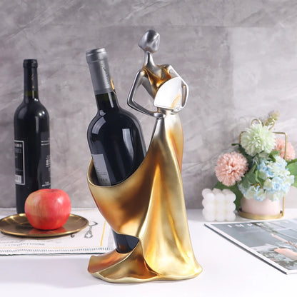 European Style Wine Rack, Girl Bottle Holder, Home Décor, Living Room Wine Cabinet, Decorative Pieces, Creative Ornament
