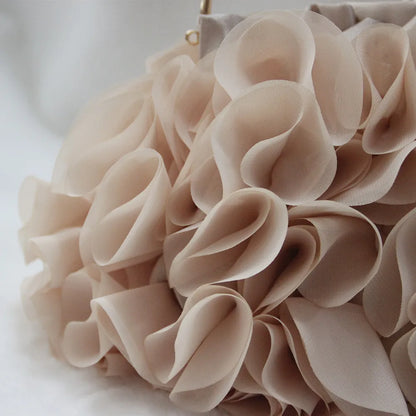 Luxury Satin Floral Bride Party Evening Clutch Bag Women Wedding Purses and Handbags Small Shoulder Chain Bag Designer Bag Gift