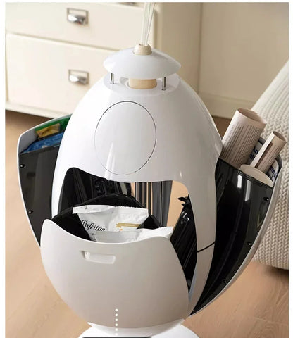 Dinosaur Egg Design Trash Can Large Capacity Room Garbage Collector Kitchen Food Waste Disposal Creative Cartoon Waste Bins