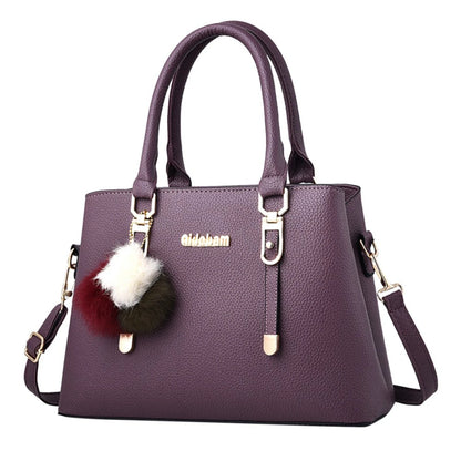 Large Capacity Leather Messenger Handbag Fashion Women&