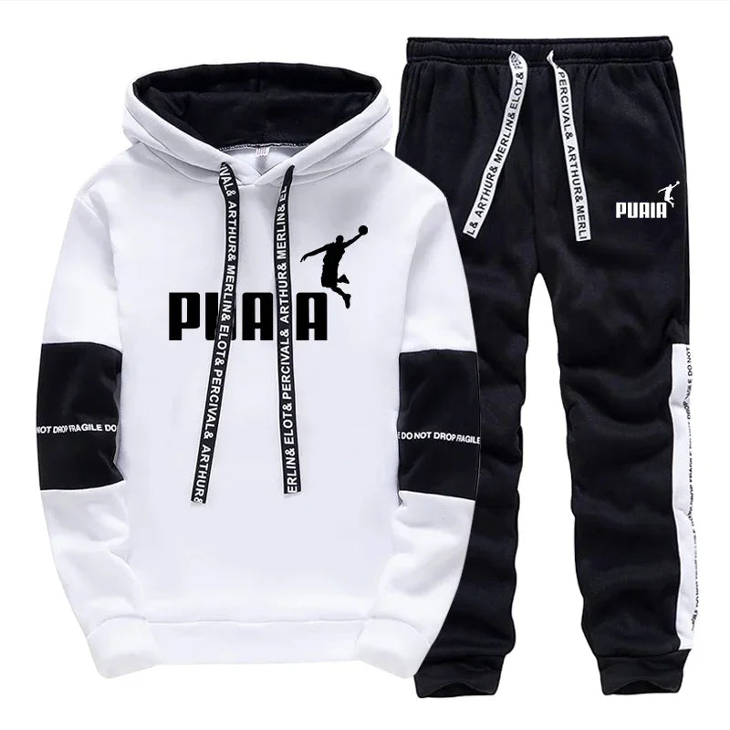 Hot Sales Mens Tracksuit Print Casual Sweatshirts Sportswear Single Piece Hoodie Pants Outdoors Gym Sports Jogging Mens Clothing
