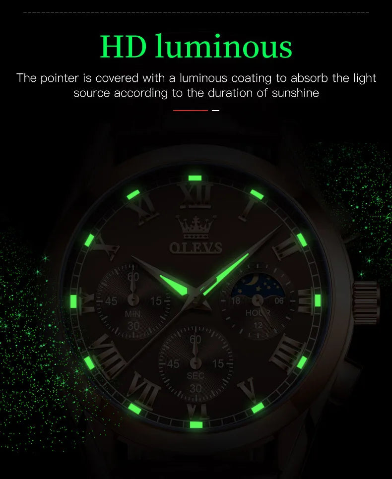 OLEVS Moon Phase men&