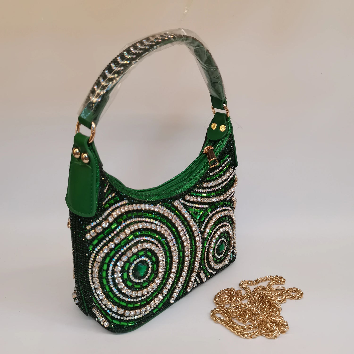 Hot Popular Women Rhinestone Evening Bag New Fashion Handbag Clutch Embellished Long Chain Bag Casual Bag F5-405-1