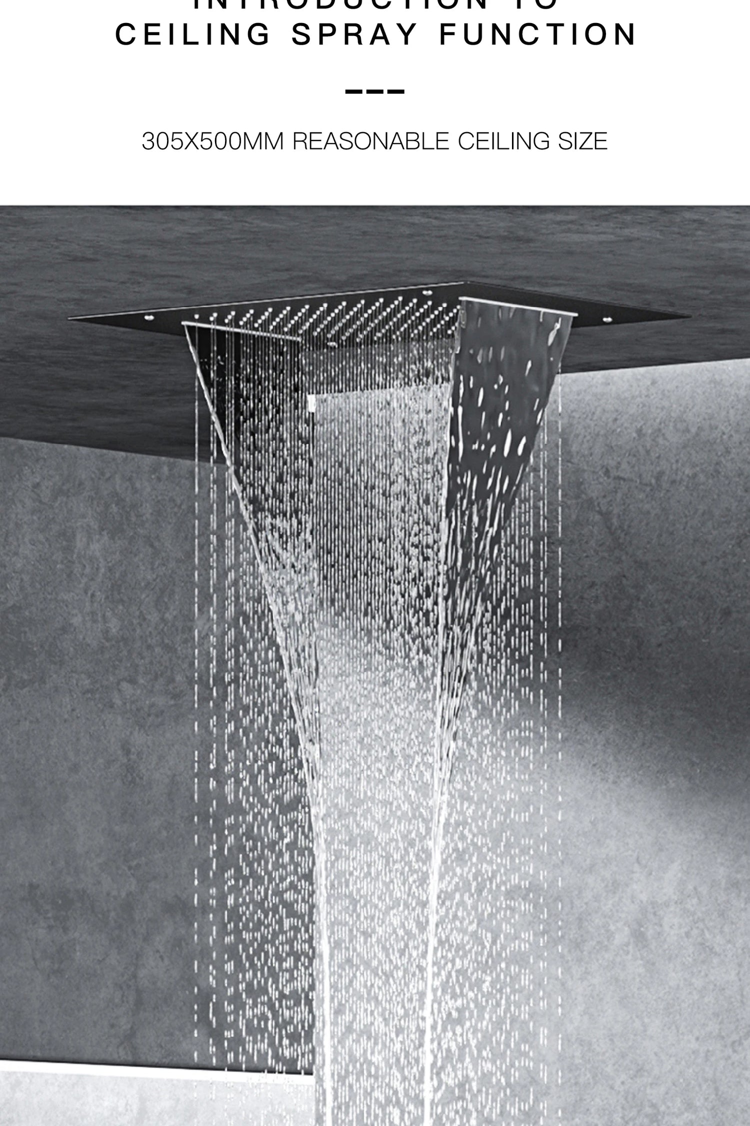 Luxury  black brass shower system wall-mounted LED digital display design Cold &amp; hot dual-control 4-function ceiling shower Tap