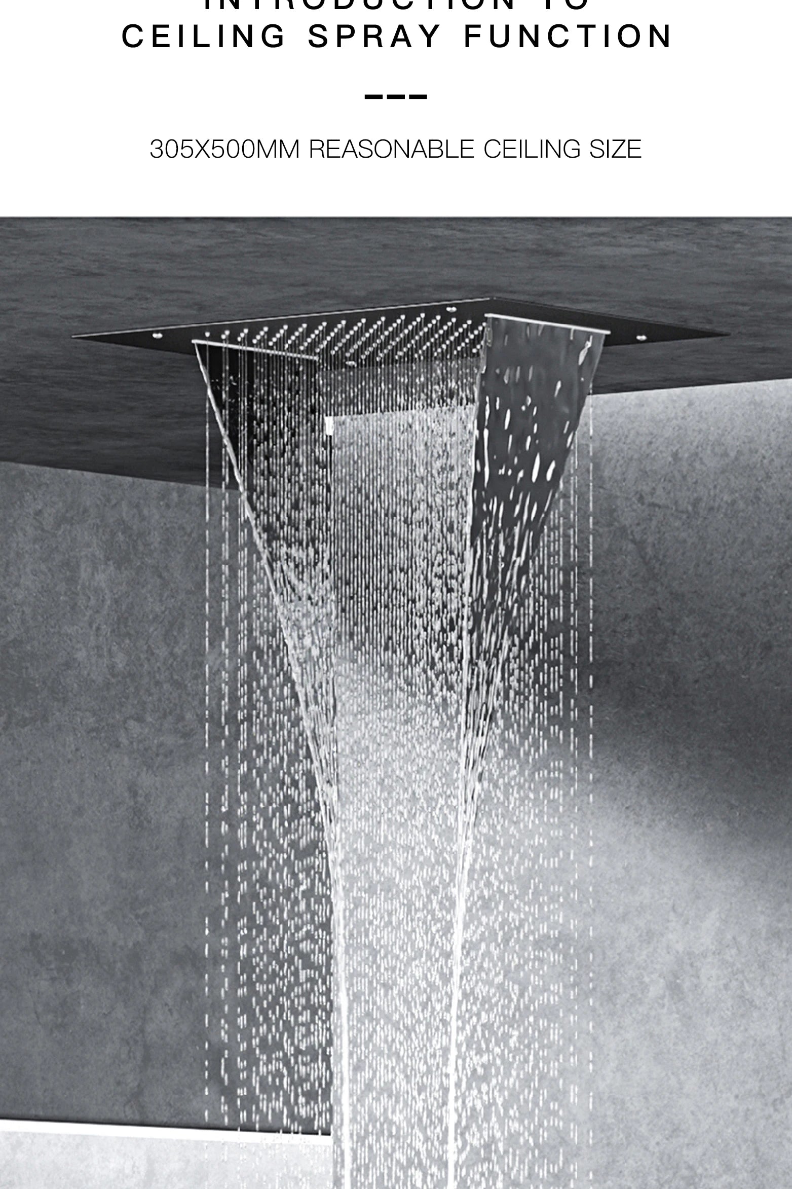 Luxury  black brass shower system wall-mounted LED digital display design Cold &amp; hot dual-control 4-function ceiling shower Tap