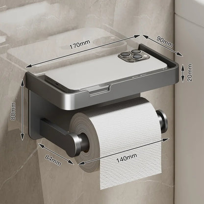 Toilet phone holder, toilet tissue box, wall mounted storage rack, toilet waterproof tissue tube holder