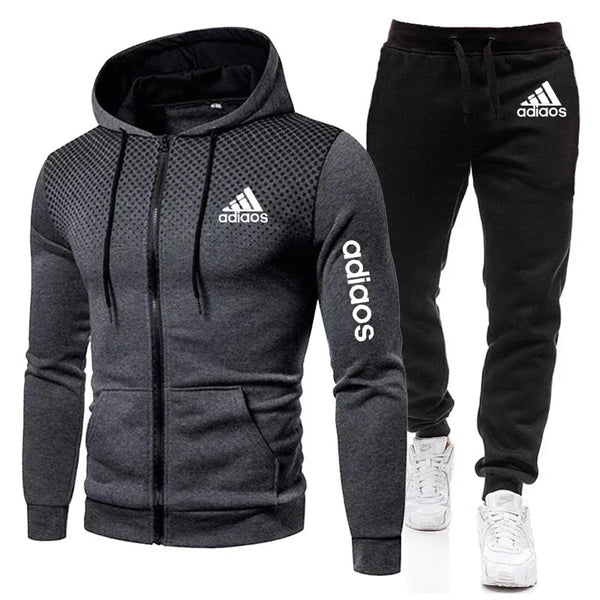 New trend Men's sweatshirt sets 2025 Autumn and winter warm men's sportswear, sportswear shirts and sportswear pants two sets of