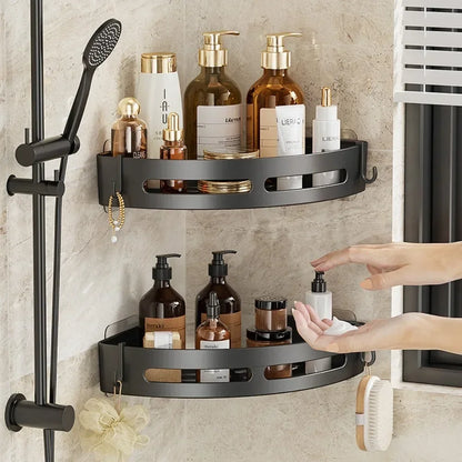 1/2/3PCS No Punching Required Bathroom Shampoo Holder Shower Caddy Shelves Household Storage Shelf Towel Holder Shelves