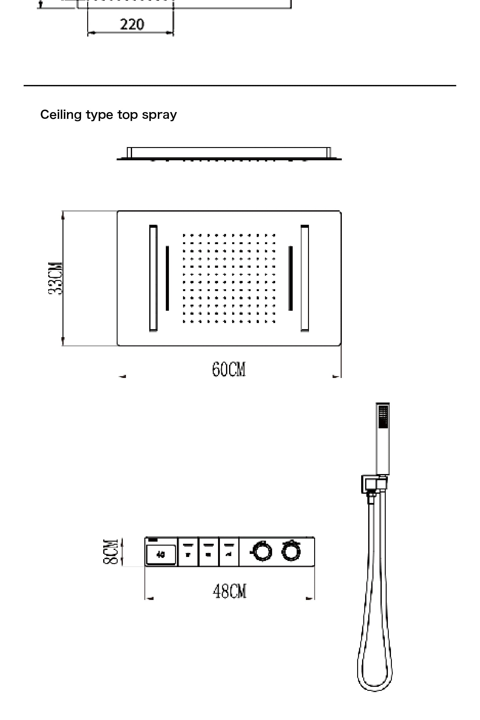Intelligent digital display luxury white brass shower system with hidden design Dual control of hot &amp; cold Wall mounted faucet