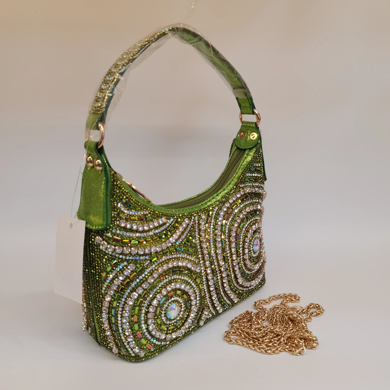Hot Popular Women Rhinestone Evening Bag New Fashion Handbag Clutch Embellished Long Chain Bag Casual Bag F5-405-1