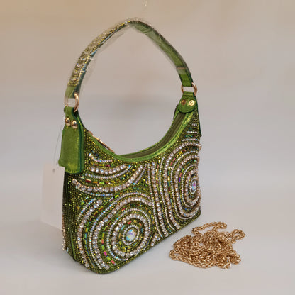 Hot Popular Women Rhinestone Evening Bag New Fashion Handbag Clutch Embellished Long Chain Bag Casual Bag F5-405-1