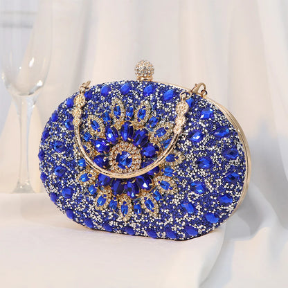 2023 Diamond Women Luxury Clutch Evening Bag Wedding Crystal Ladies Cell Phone Pocket Purse Female Sparkly Wallet for Party Gift