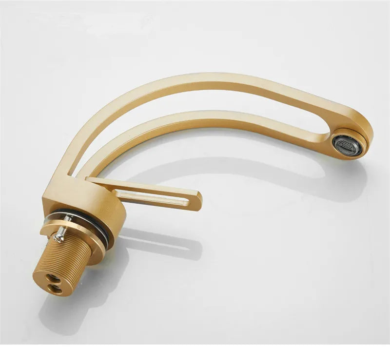 Bathroom Mixer Tap Black Grey White Gold Wash basin Faucet Single Handle Hot and Cold Lavotory Faucet