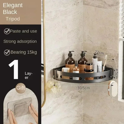 1/2/3PCS No Punching Required Bathroom Shampoo Holder Shower Caddy Shelves Household Storage Shelf Towel Holder Shelves