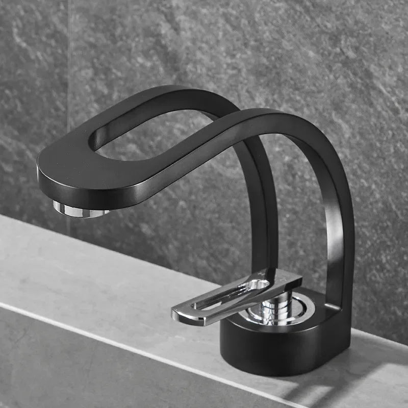 Bathroom Mixer Tap Black Grey White Gold Wash basin Faucet Single Handle Hot and Cold Lavotory Faucet