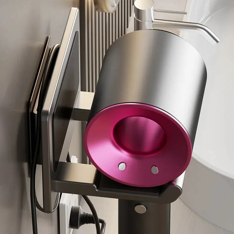 Without Punching Bathroom Hair Dryer Hanger Hairdryer Storage Rack Suction Cup Storage Rack Toilet Multi-function Storage Shelf