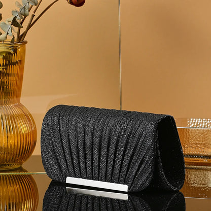 Wedding Bride Dinner Purse for Women Banquet Silver Clutch Bag Fashion Ladies Shinny Rhinestone Evening Bag