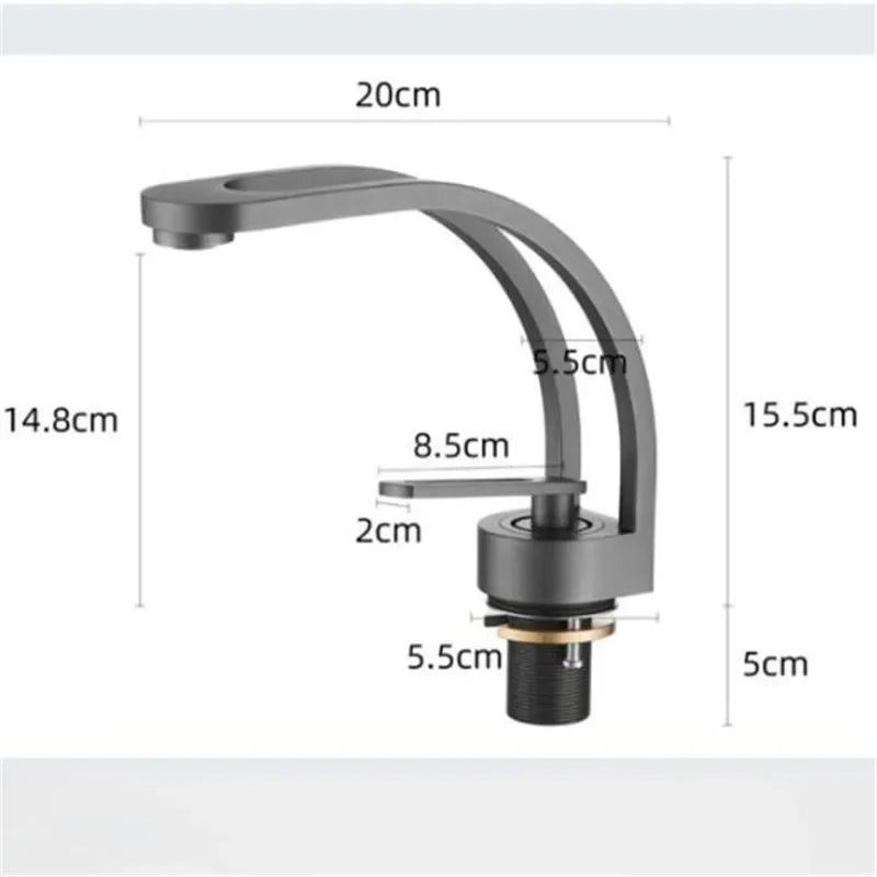 Bathroom Mixer Tap Black Grey White Gold Wash basin Faucet Single Handle Hot and Cold Lavotory Faucet