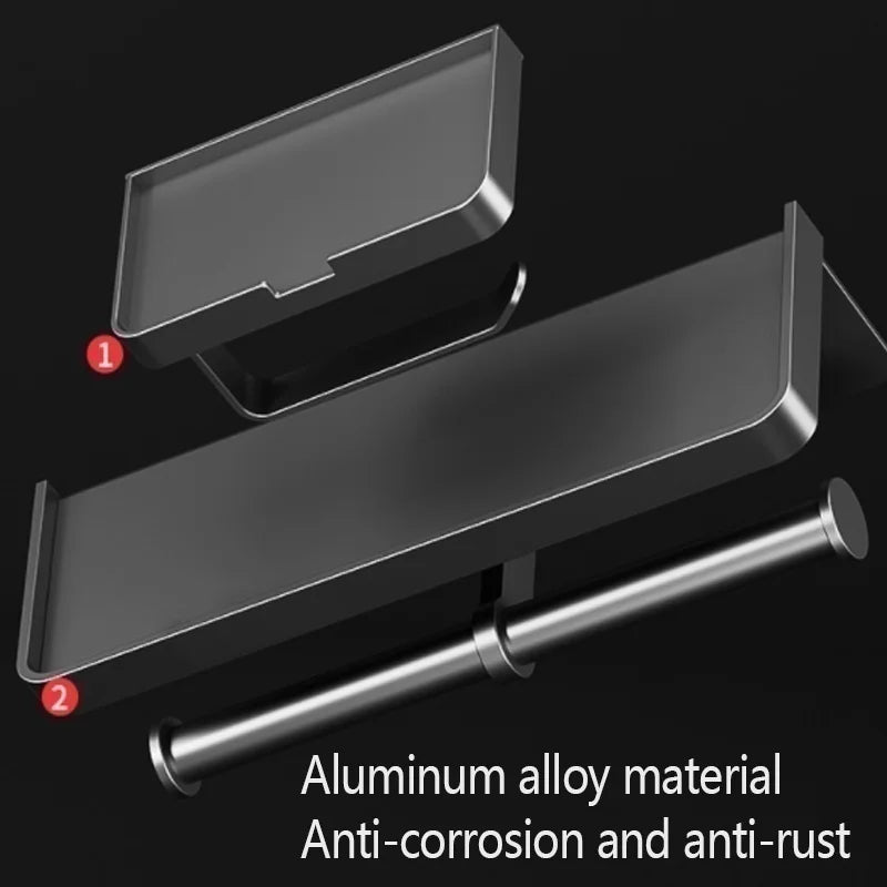 Toilet phone holder, toilet tissue box, wall mounted storage rack, toilet waterproof tissue tube holder