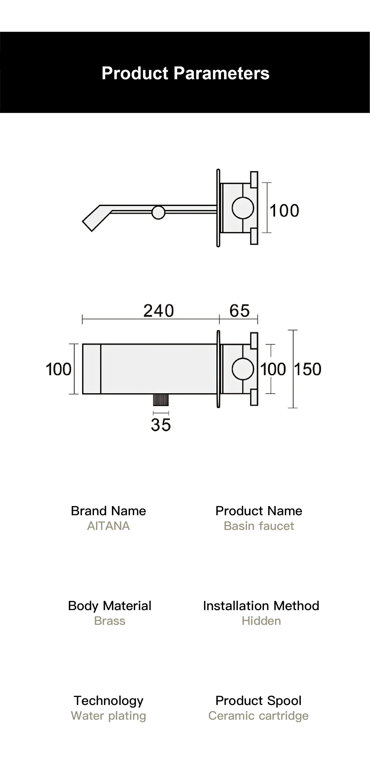 Luxury gun gray brass bathroom faucet LED digital display design, hot and cold water in wall type single handle basin faucet