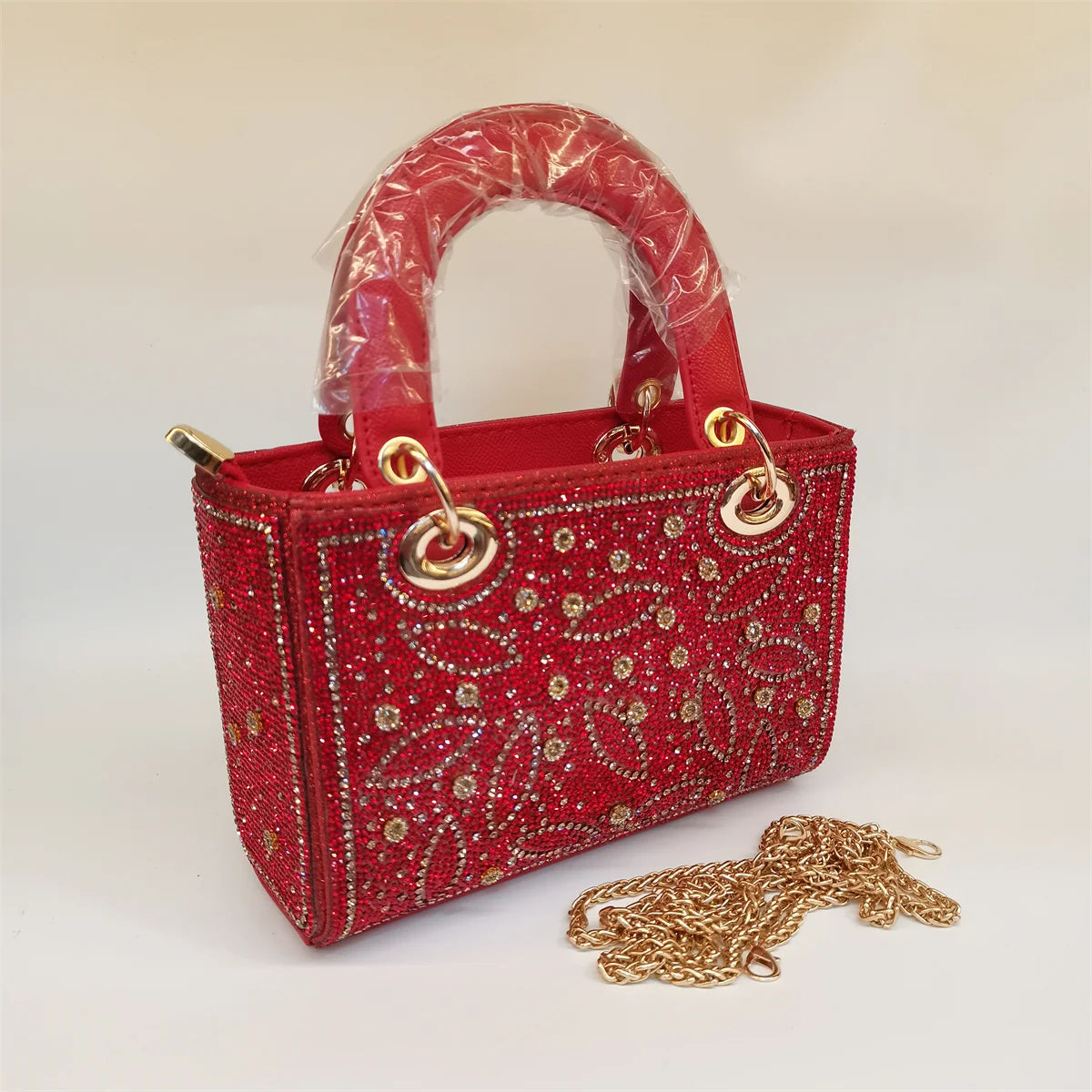 Hot Popular Women Rhinestone Evening Bag New Fashion Handbag Clutch Embellished Long Chain Bag Casual Bag F5-405-1