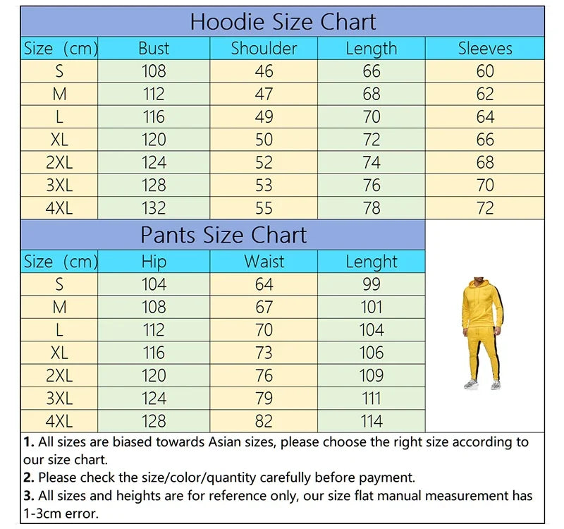 Men Tracksuit Hoodie Sweatpants Fall Winter Daily Casual Sporty Jogging Suit Gym Fitness Hooded Sweatshirt Outfits Men&