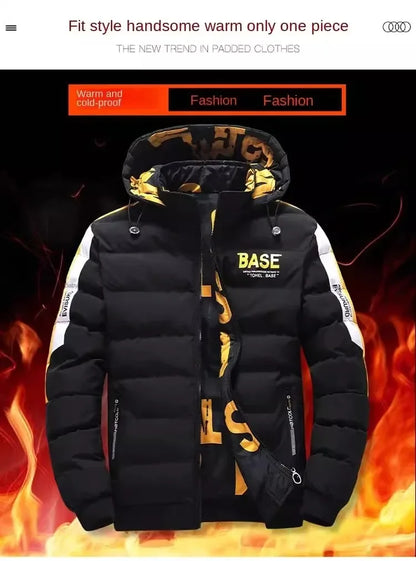 Men Autumn Winter Cotton Jacket Warm Comfortable Padded Thickened Down Jacket 2025 New Double-Sided Clothes Removable Cap M-6XL