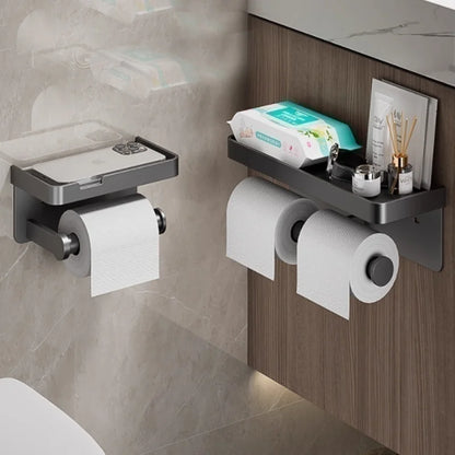 Toilet phone holder, toilet tissue box, wall mounted storage rack, toilet waterproof tissue tube holder