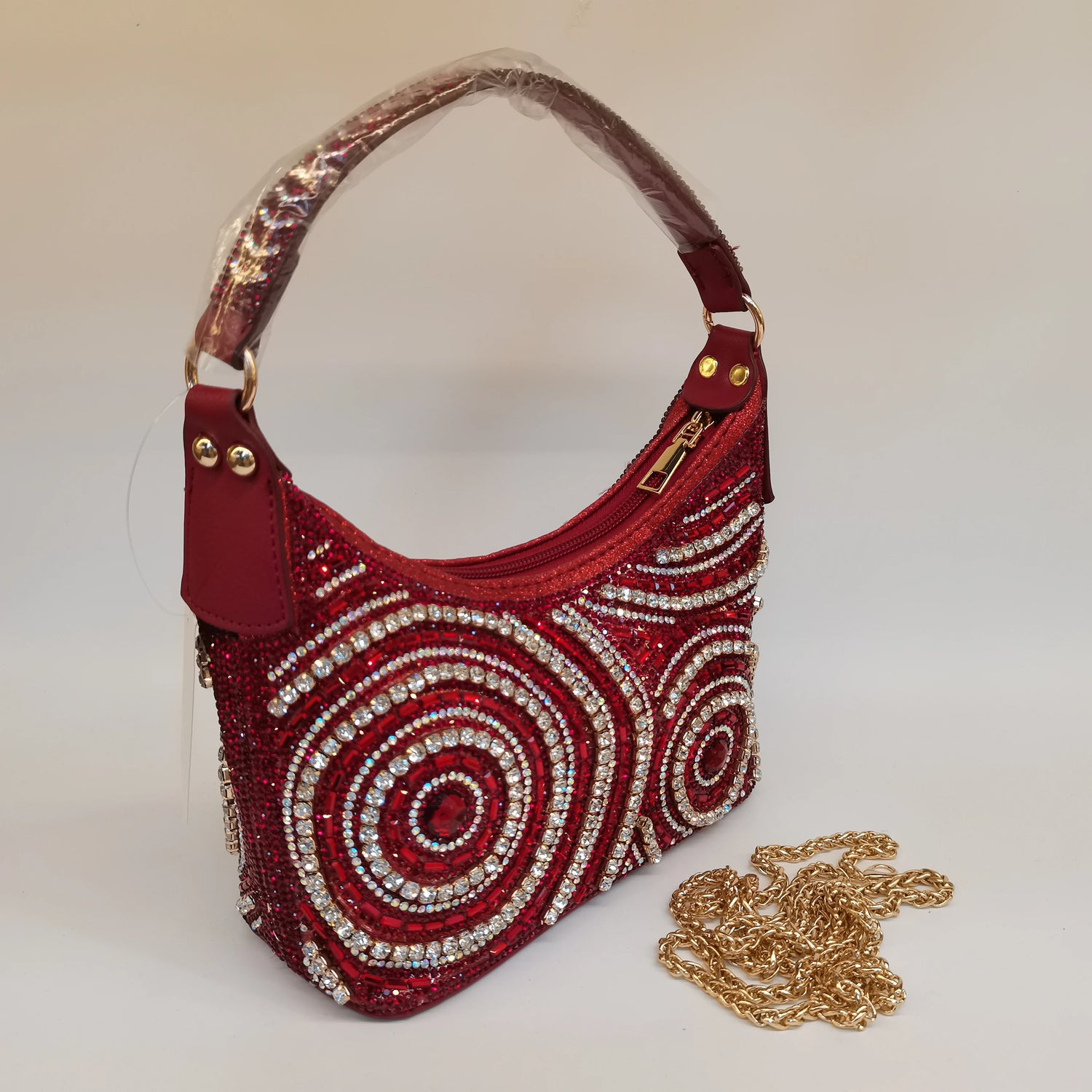 Hot Popular Women Rhinestone Evening Bag New Fashion Handbag Clutch Embellished Long Chain Bag Casual Bag F5-405-1