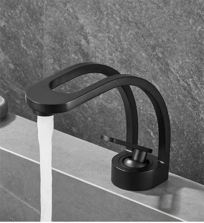 Bathroom Mixer Tap Black Grey White Gold Wash basin Faucet Single Handle Hot and Cold Lavotory Faucet