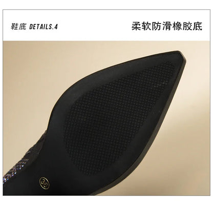 2025 New Sexy Luxurious Banquet Pointed Toe Women&