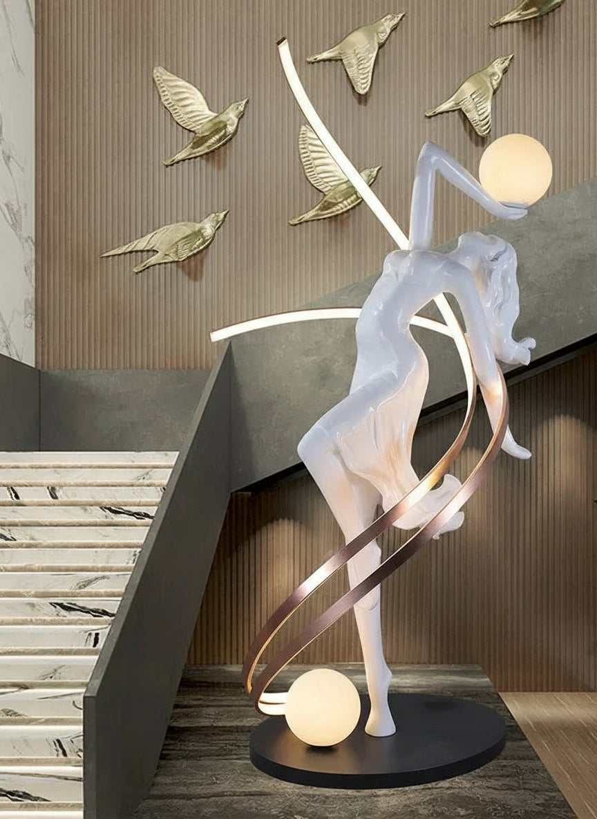 -Muse sculpture pendulum floor-to-ceiling hotel lobby window cabinet studio abstract art ornament