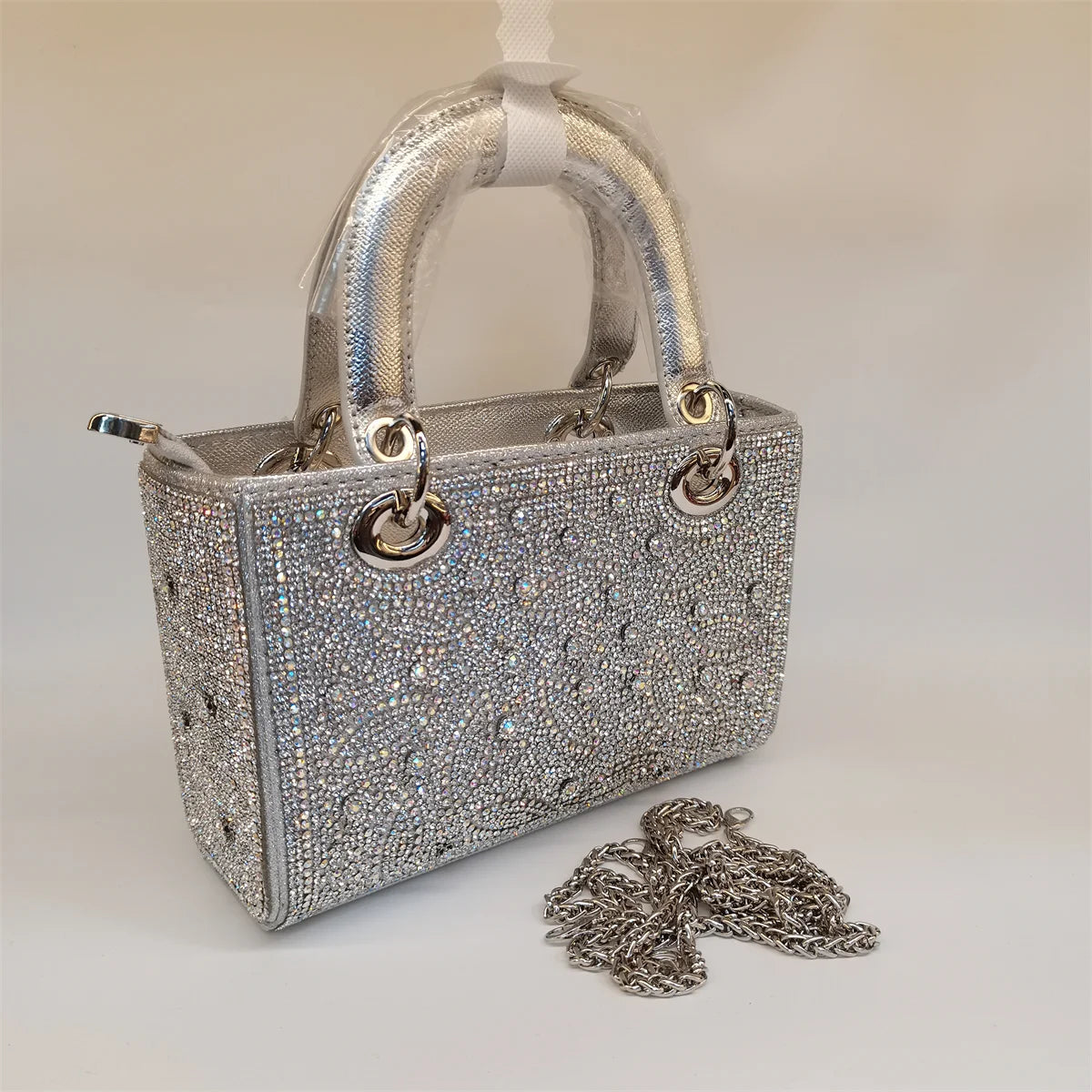Hot Popular Women Rhinestone Evening Bag New Fashion Handbag Clutch Embellished Long Chain Bag Casual Bag F5-405-1