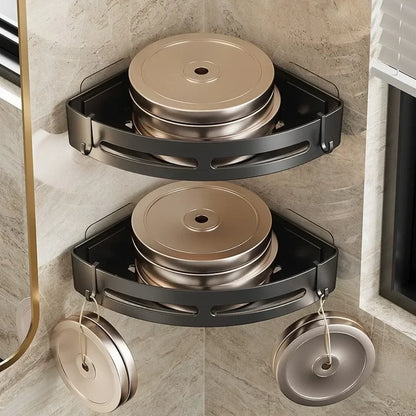 1/2/3PCS No Punching Required Bathroom Shampoo Holder Shower Caddy Shelves Household Storage Shelf Towel Holder Shelves