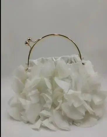 Luxury Satin Floral Bride Party Evening Clutch Bag Women Wedding Purses and Handbags Small Shoulder Chain Bag Designer Bag Gift