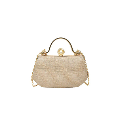 Solid Color Versatile Evening Bags Chains Hasp 2025 New High Quality Bags for Women Personality Simple Crossbody Bags